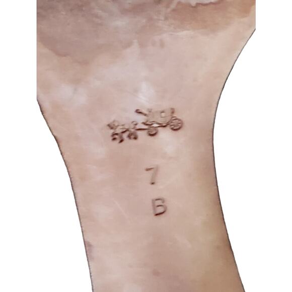 Coach Izzy Black Slingback Peep Toe Strappy Stilletto Heel Women's Size 7 - Picture 12 of 13